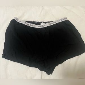 Size M black Calvin Klein sleepwear shorts